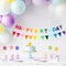 Happy Birthday Banner | Rainbow Happy Birthday Sign for Decor, Backdrop | Felt Banner for Party Decoration (Rainbow Mist)